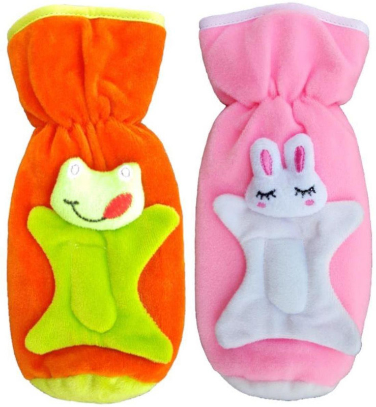 ADRIEL BRINGING JOY Designer new born baby Bottle Cover 250 ml Capacity Pack of 2 ( Orange,Pink )(Orange,Pink,Green,White)
