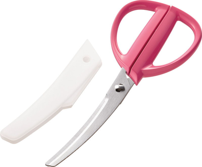 Kai CURVE KITCHEN SCISSORS PINK Steel Pizza Scissor(Pink, Pack of 1)