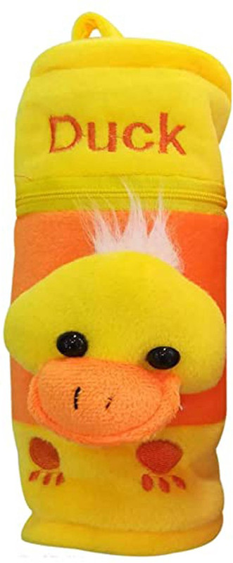 Orcoa Cute Animal Design Velvet Baby Feeding Bottle Cover (Duck)(Multicolor)