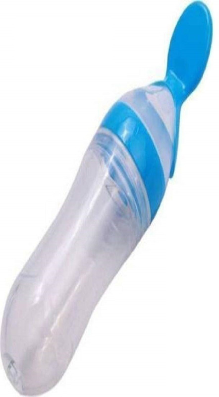 alladin Baby Squeezy Food Grade Silicone Spoon Bottle Feeder- 90 ml  - SILICONE(Multicolor)