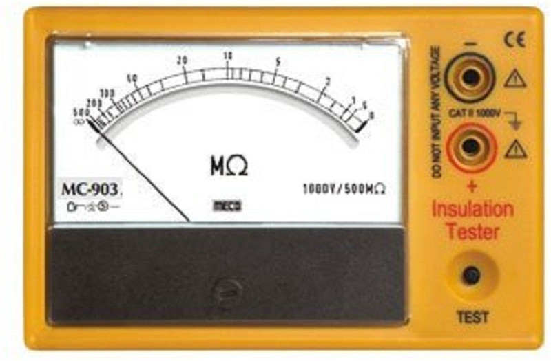 Meco MC 903 0 to 100M Ohms Analog Insulation Tester Digital Voltage Tester