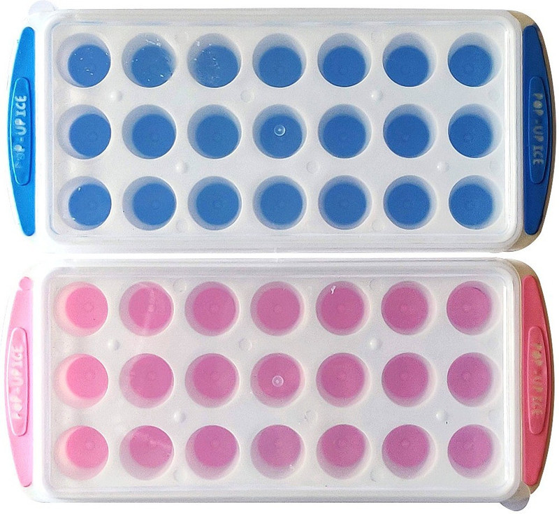 futurist world Pack of 3 Multicolor Plastic Ice Cube Tray(Pack of3)