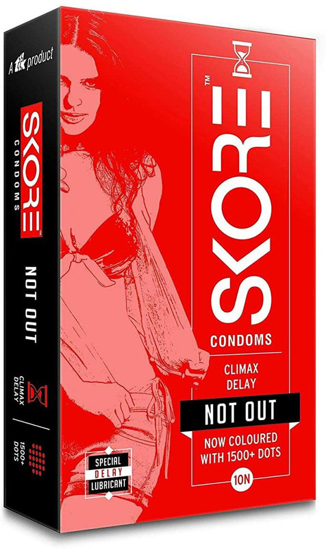 SKORE NOT OUT / 1500+ Dotted Condom(Set of 3, 30 Sheets)