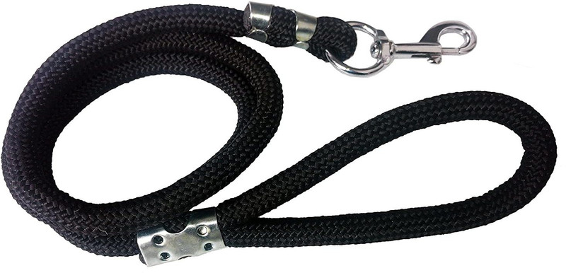Rvpaws Stylish Black Plain Dog Rope Leash -15 MM- Medium 152 cm Dog Cord Leash(Black)