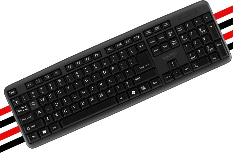QUANTUM QHM7403D Wired USB Multi-device Keyboard(Black)