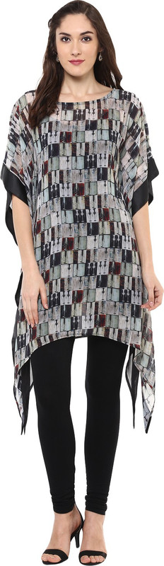 Ziera Printed Poly Georgette Women Kaftan