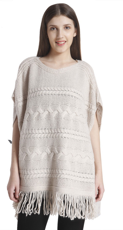 Vero Moda Solid Acrylic Blend Women Kaftan