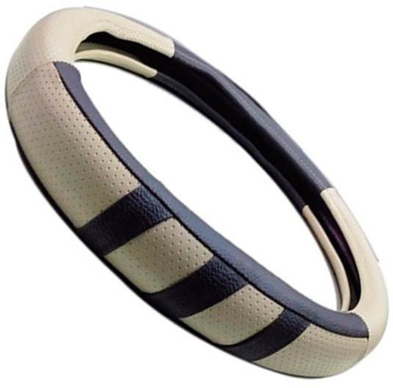 Starleo Steering Cover For Maruti, Honda Swift Dzire, Baleno, Amaze, City(Beige, Black, Leatherite, Polyurethane)