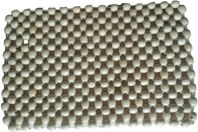 Q1 Beads Vantilated Wooden Beads Laptop Cooling pad/Heat Insulation Pad for All Brands Laptop,Square 40x25 cm (Standard,Maroon) Ergonomic Cooling Pad(Cream)