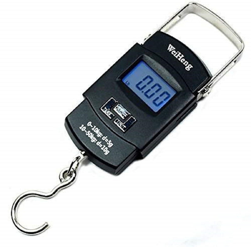 DS SERVICES 10g-50Kg Digital Hanging Luggage Fishing Weight Scale kitchen Scales cooking tools Weighing Scale(Black)
