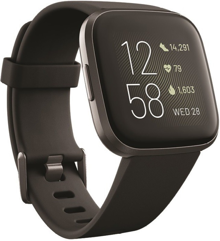 FITBIT Versa 2 Smartwatch(Black Strap, Regular)