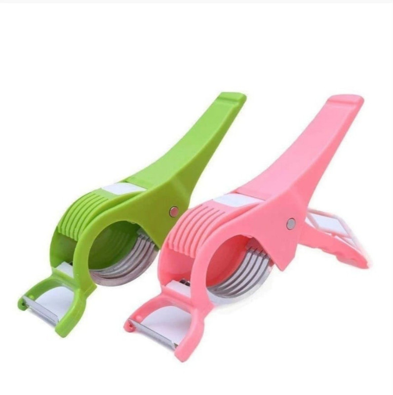 COROFY Vegetable peeler for Quick vegetable cutter with sharp 5 blades Y Shaped Peeler Set(Green, Pink Pack of 2)