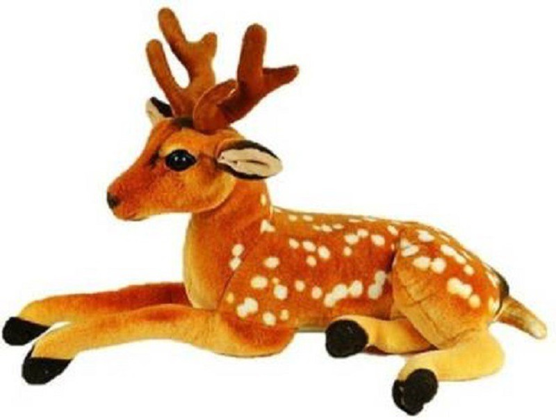 Saubhagye Sitting Deer/Hiran Stuffed Soft Toy - 30 cm  - 30 cm(Multicolor)