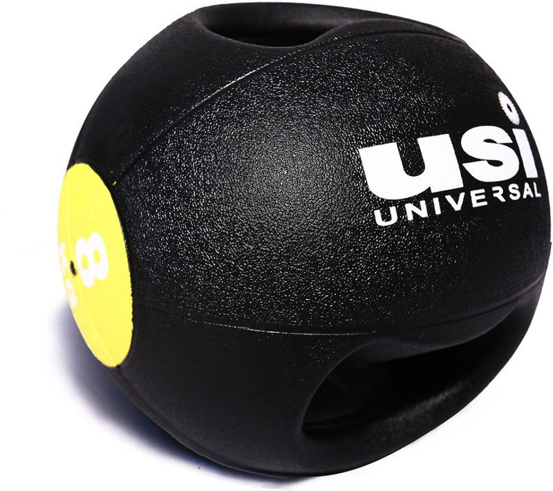 usi Medicine Ball, 10Kg Double Grip Medicine Ball 787DH, Ideal for Home Gym Fitness Medicine Ball(Weight:  10 kg, Black)