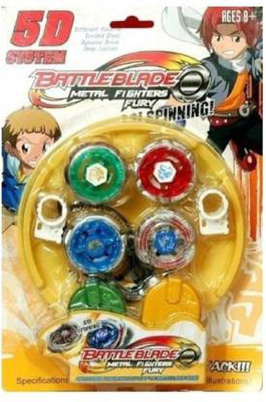 Sakshi Enterprises Beyblade with Stadium 4 Bey Blades & 2 Launchers Spinning Tops(Multicolor)