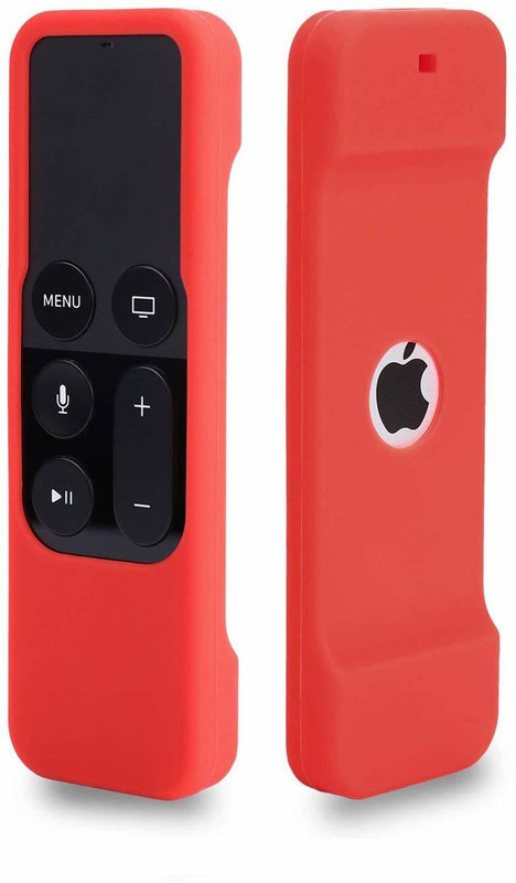 Oboe Back Cover for Apple TV 4K, 4th Gen Siri Remote Case, Skin-Friendly Shock Proof(Red, Shock Proof, Silicon)