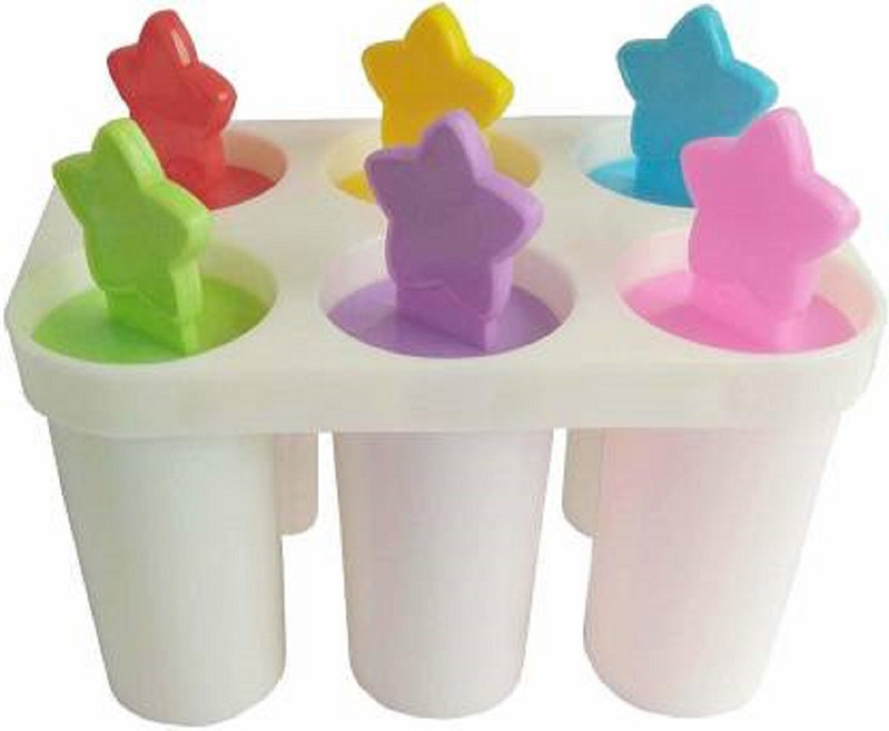 Breyers 6 Pcs Ice Cream Candy Kulfi Maker-kids special White Plastic Ice Cube Tray(Pack of1)