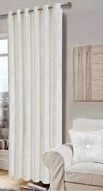 Sehbhagi 274 cm (9 ft) Long Door Polyester Curtain Single Curtain(White, Plain)