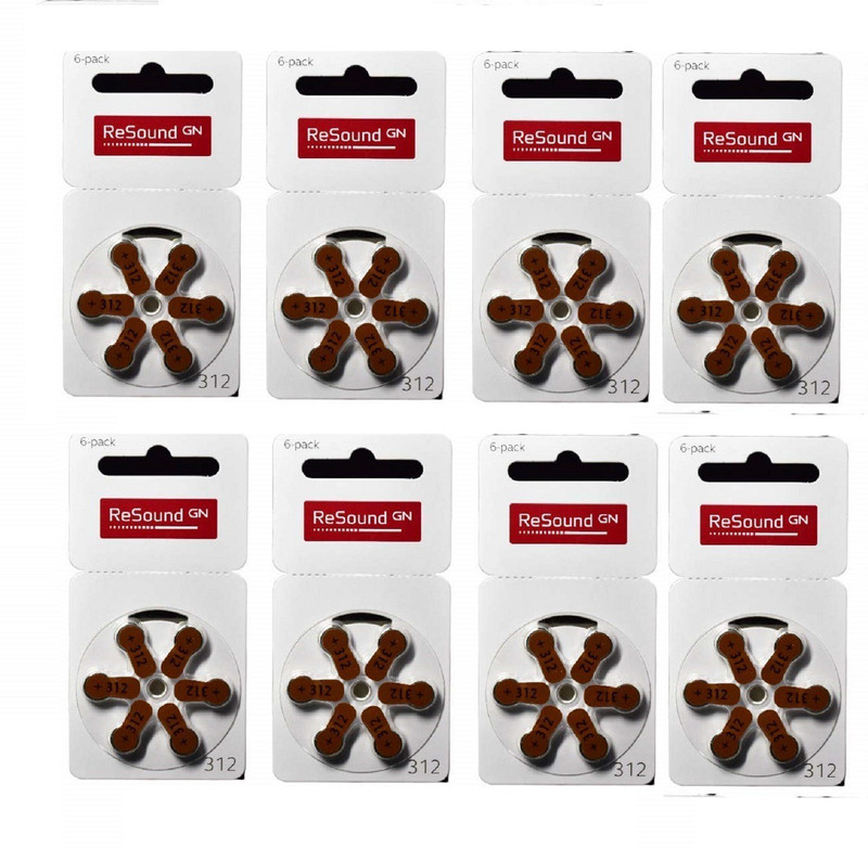 Widex hearing aid battery Size 312 (PR41) (3 Packets = 18 batteries) 312no-18Battery Stethoscope Case(Brown)