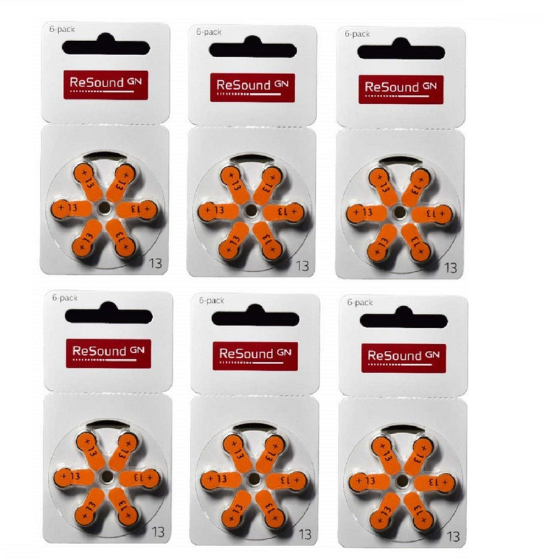 Resound GN Size 13 Hearing Aid Battery(2 Packets = 12 batteries) hearingaidbatteries-13no-12 Stethoscope Case(Orange)