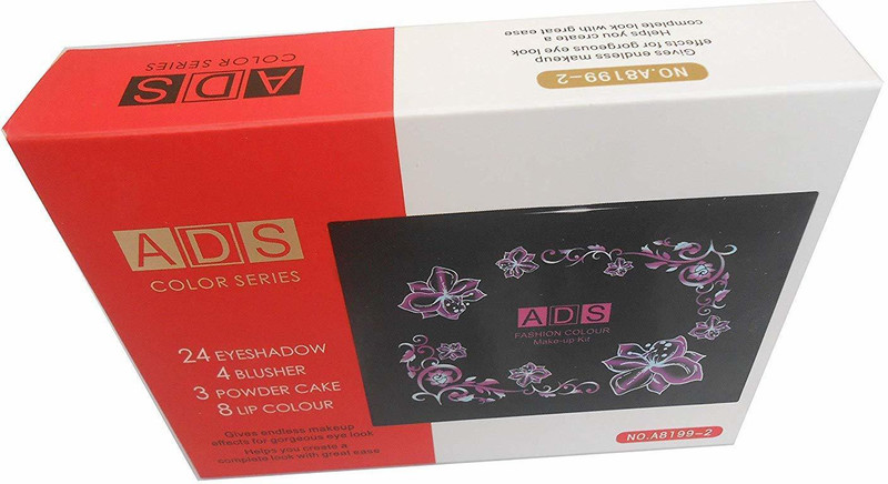 ads Makeup-Kit Laptop With 24 Color Eye Shadow,Blusher,Compact Etc- A8199 - Multi-Coloured 50g