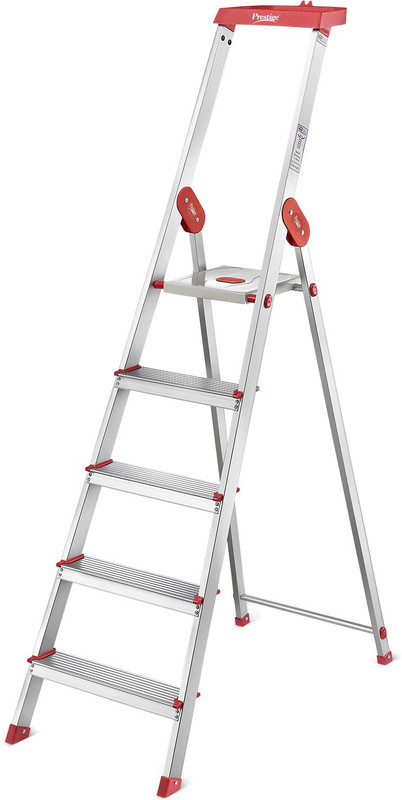 Prestige CleanHome Household 5 Steps Foldable PCIL 05 Aluminium Ladder(With Platform, Tool Tray)