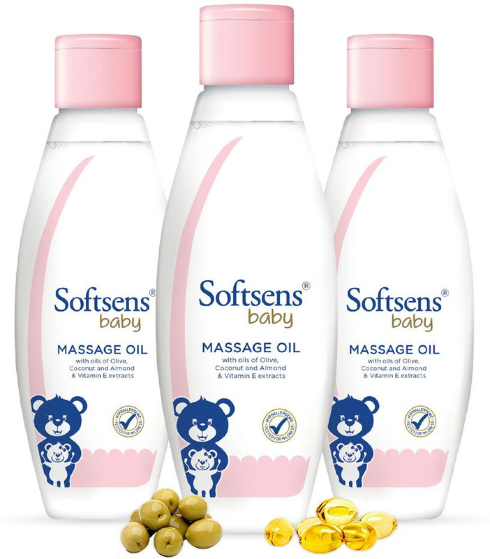 Softsens Baby Massage Oil 200ml (Pack of 3)(600 ml)