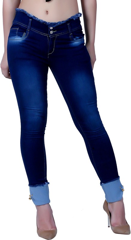 V-Girl Skinny Women Dark Blue Jeans