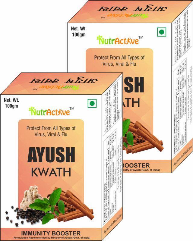 NutrActive Ayush Kwath Immunity Booster - Formulation Recommended by Ministry of Ayush(Pack of 2, 200)