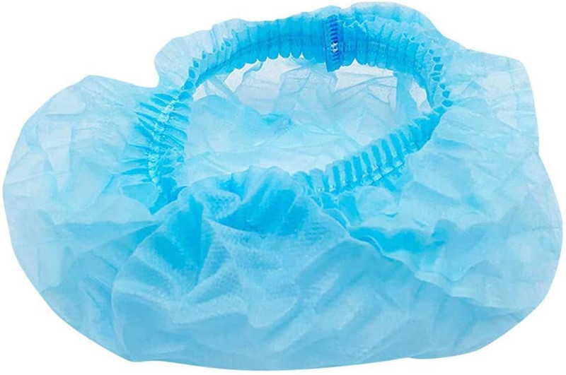 EVERGREEN HINDUZA Stretchable Blue Surgical Head Caps - Cover Hair For Surgeries, Cooking & Hygiene Surgical Head Cap(Disposable)