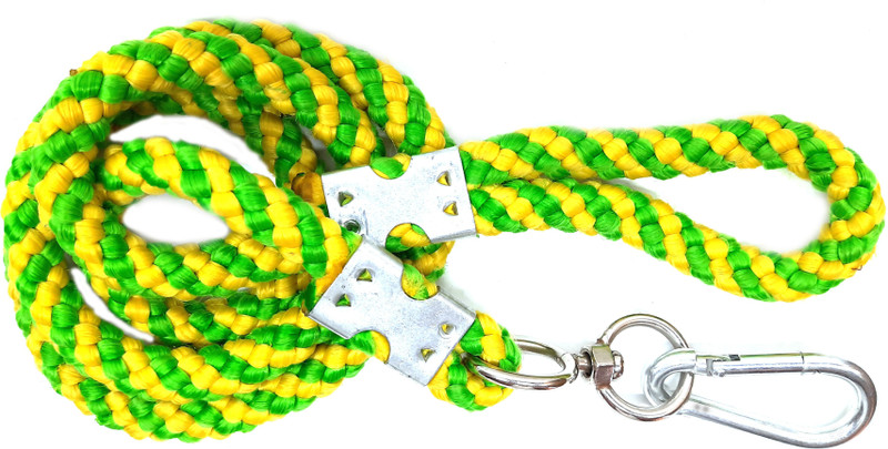 laghima jadon Dog leash Heavy Duty Rope Leashes For all Dangerous Dogs thickness 16mm (6 Feet) 183 cm Dog Cord Leash(Yellow, Green)