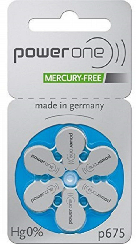 Power one Hearing Aid Battery Size P675, 12 Pcs SIZE-P675-12Battery Stethoscope Case(Blue)
