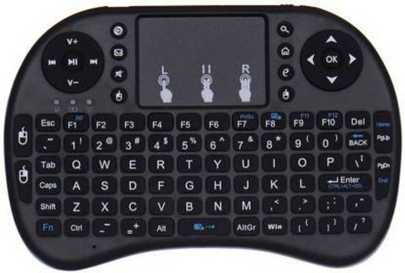 FosCadit Mini Wireless Keyboard with Touchpad,QWERTY Keyboard,LED Backlit,Portable Keyboard Wireless for laptop/PC/Tablets/Windows Wireless Handheld Laptop Keyboard Compatible with Desktop, Laptop, Mac(Black)