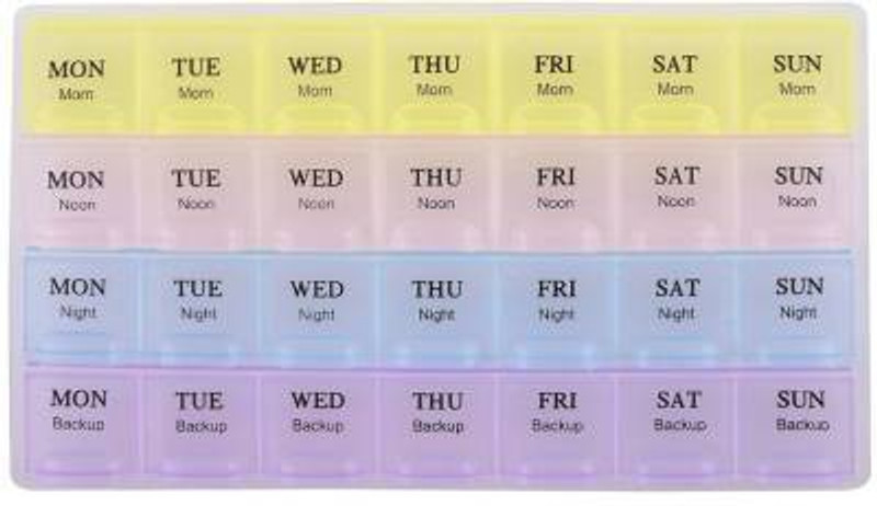 RAGHAV 1 Week Weekly 28 Day Tablet Pill Box Pill Box(Multicolor)