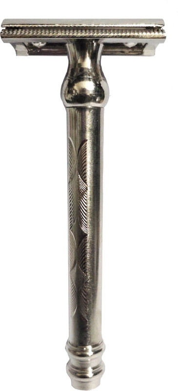 AuraSkin Unique Design New Innovation Double Edge Chrome, Safety Men Razor Hair Remover Model No.1800 , Closed Comb, for New & Experienced Shavers Engineered to Provide a Smooth Shave, Men