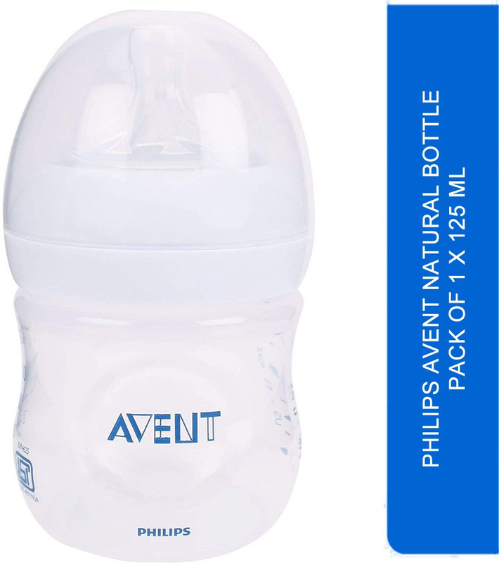 Philips Avent Natural BPA Superior Quality Feeding Bottle 125ml 1M+ babies - 125 ml(White)