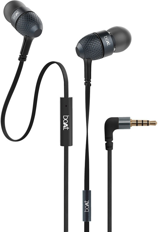 boAt boAt Bassheads 220 Wired Earphones Wired(Black, In the Ear)