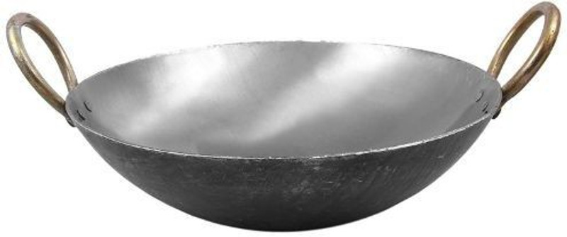 Expressionss Traditional Iron Kadhai (550 Gram) 9 Inch Diameter Kadhai 22.86 cm diameter 1.2 L capacity(Iron)