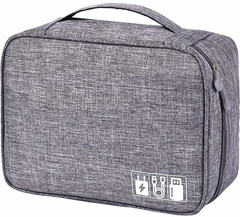 Boriva Universal Travel Digital Accessories Organizer Storage Case Pouch Bag Small Travel Bag - Small(Grey)