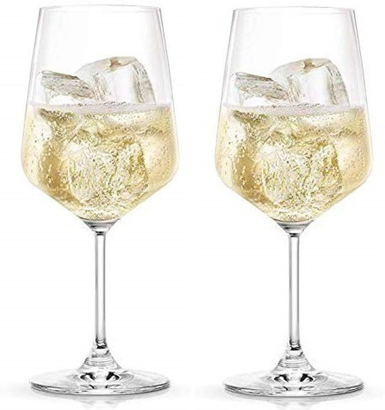 New Town (Pack of 2) Cut Wine Glass for party (Pack of 2) , 360 ml ,Transparent Glass Glass Wine Glass(360 ml, Glass, Clear)