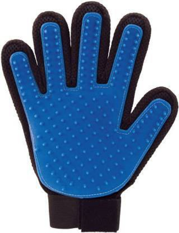 Taiyo Pluss Discovery Pet Grooming and Deshedding Brush Hair Massager Groomer Glove & Pet Hair Remover for Dogs, Cats/Color: Blue with Black/Size: L- 6 Inch, H- 8.7 Inch/1 Gloves Grooming Gloves for Dog & Cat(Blue, Black, Fits All)