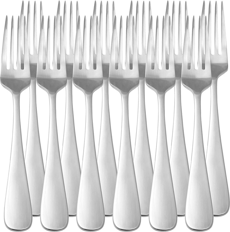 Parage Stainless Steel Table Forks Set with Round Edge, Tableware, Set of 12 Stainless Steel Serving Fork Set(Pack of 12)