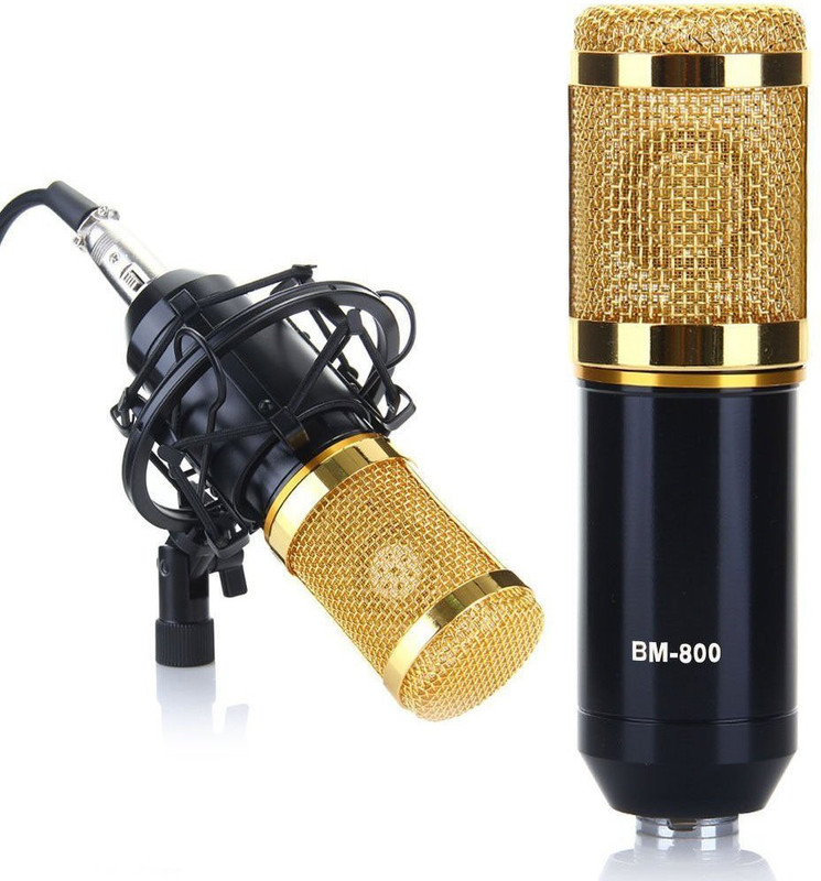 Naad BM-800 Professional Studio Broadcasting and Recording Microphone Set condenser microphone(Black)