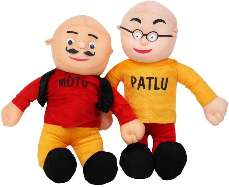 HEZALWOOD Beautiful Motu Patlu Soft Toy for Kids Multicolour - 33 cm(Multicolor)