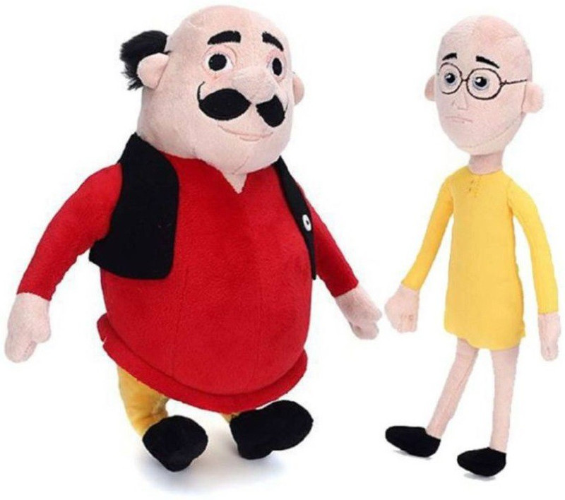 HEZALWOOD Soft Toys Gift Motu Patlu Set of 1 - 35 cm  - 37 cm(Multicolor)