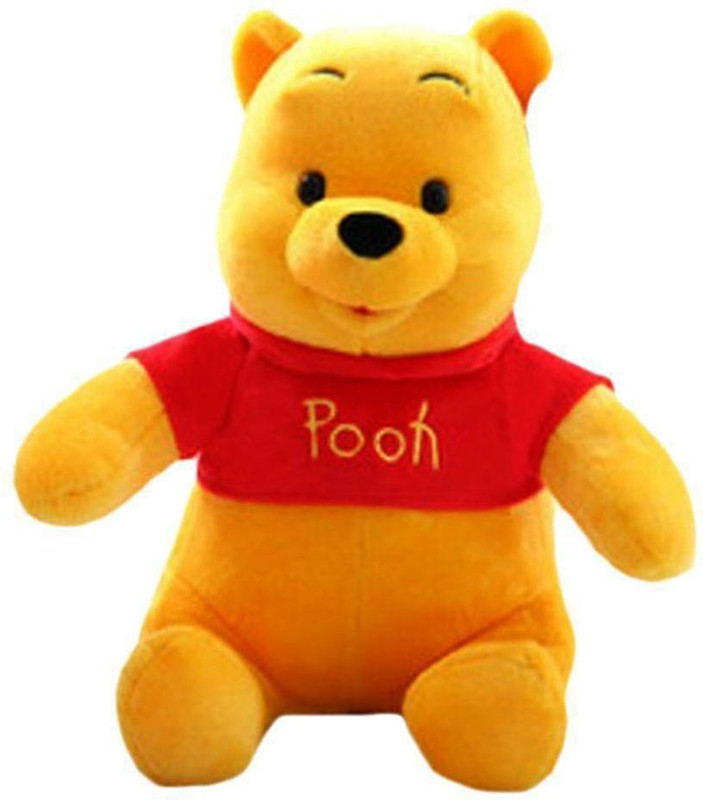 VENTP PRODUCTION Premium Quality Cute Pooh Soft Toy Winnie  - 12 inch(Yellow, Red)