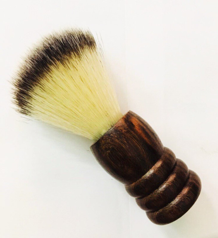 Romer-7 Fine Grip Long Sesame Wood Handle With Synthetic Bedger Style Bristles For Rich Lather Shaving Brush