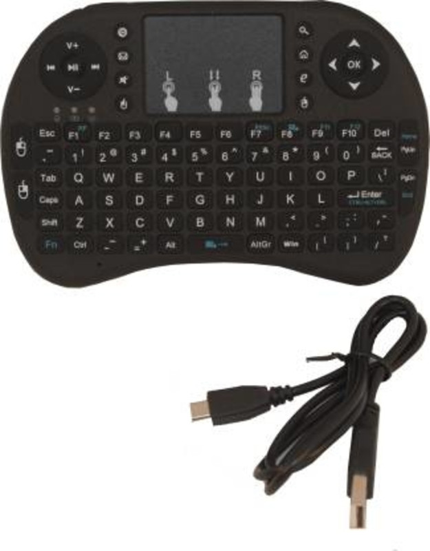 A CONNECT Z Magic-Mini Keyboard-Black Wired USB Handheld Tablet Keyboard Compatible with Desktop, Laptop, Mac Easy to Use,Plug and Play,Quick, Comfy Durable body(Black)