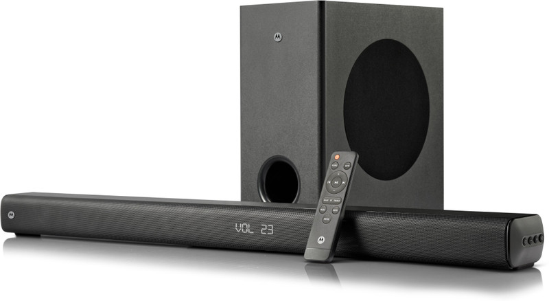 MOTOROLA AmphisoundX Dolby Wireless with HDMI Arc 160 W Bluetooth Soundbar(Black, 2.1 Channel)