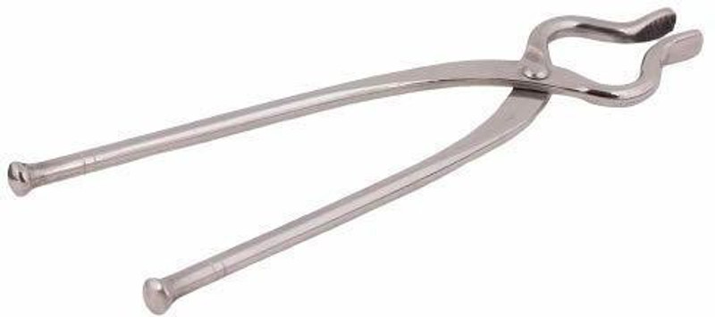 Enerex Kitchen Mall 56019 Enerex Stainless Premium Quality Steel Tongs Pincers| Cooking Holder | Sansi pakkad | Sandasi Utensil Holder| Smart Kitchen Tool | Length 11 Inch Stainless Steel(Silver) 28 cm Roasting, Serving, Utility Pakkad(Pack of 1)